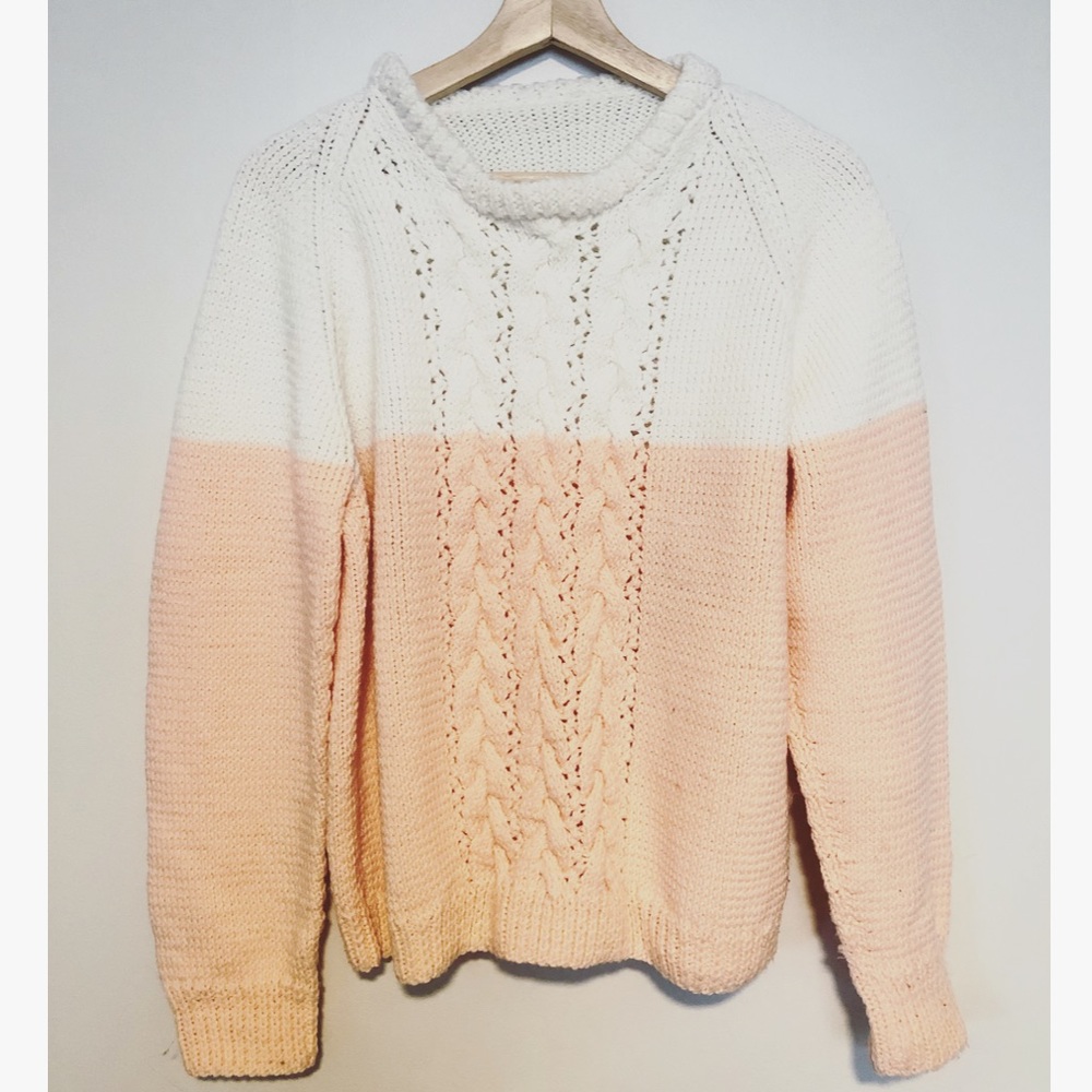 Knit colour-block sweater